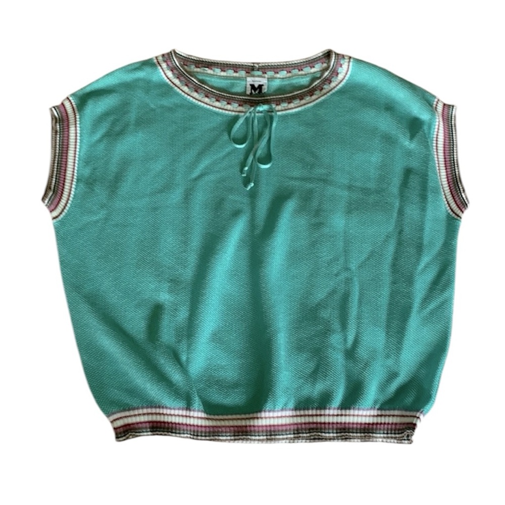 Authentic Missoni Lace Knit Top/Vest - Aquamarine